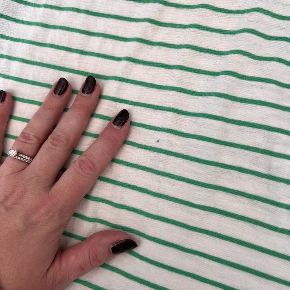 Striped Tee with Ruffle Sleeves - Picture 7 of 8
